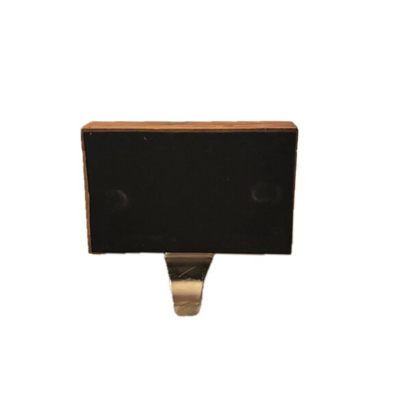 Decorative Dog-shape Silver Stocking Holder, Dog Jacket Hook Acacia Base  NEW - Picture 7 of 8